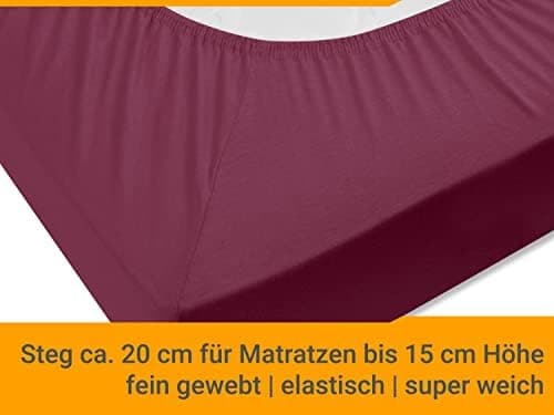 Jersey-Spannbetttuch – 100% Baumwolle, 180–200 x 200 cm