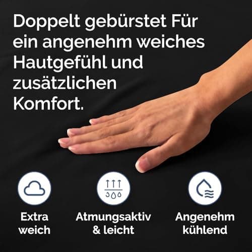 Spannbettlaken 180x200 cm – Extra tiefes Spannbetttuch bis 40 cm (16") – Weiche gebürstete Mikrofaser, knitterfrei & sch