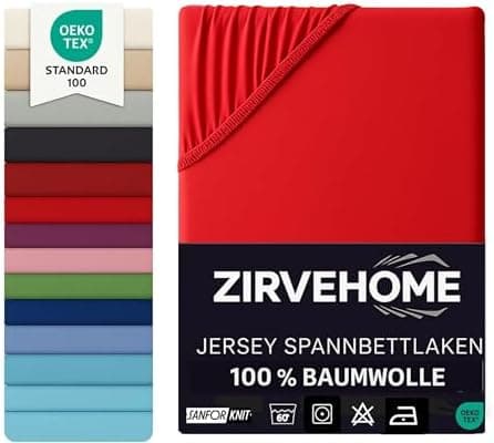 Spannbettlaken 120x200 cm – Jersey 100% Baumwolle – für Matratzen bis 25 cm Höhe
