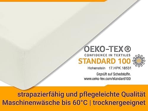 Jersey-Spannbetttuch – 100% Baumwolle, 180–200 x 200 cm