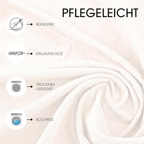 CelinaTex Jersey-Spannbettlaken 90x200–100x200 cm bis 26 cm Matratzenhöhe | 100% gekämmte Baumwolle | OEKO‑TEX STANDARD