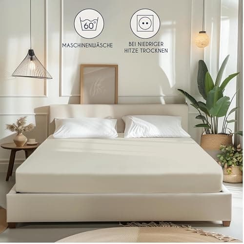 Dreamzie Spannbettlaken 90x190/200 cm – 100% Jersey‑Baumwolle, OEKO‑TEX STANDARD 100