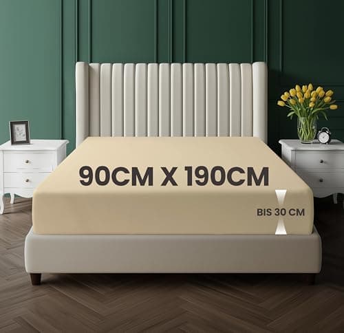 Utopia Bedding Spannbettlaken 120 x 200 cm für Matratzen bis 30 cm – gebürstete Mikrofaser, OEKO‑TEX® STANDARD 100