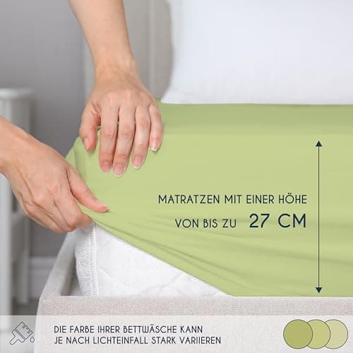 Dreamzie Spannbettlaken 90x190/200 cm – 100% Jersey‑Baumwolle, OEKO‑TEX STANDARD 100