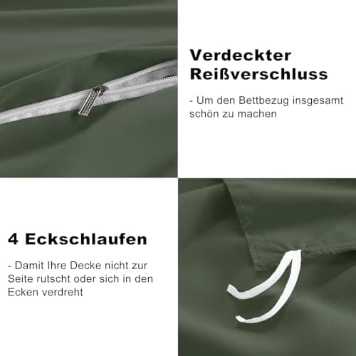 WAVVE Bettwäsche 135x200 – 4‑teiliges Mikrofaser‑Set Anthrazit (inkl. 2×80×80 cm Kissenbezüge) mit Reißverschluss, OEKO‑