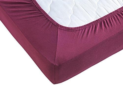 Jersey-Spannbettlaken 100% Baumwolle – 90–100×200 cm, für Matratzen bis 25 cm (Steghöhe bis 23 cm), Beige