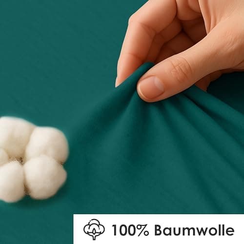 Jersey-Spannbettlaken / Spannbetttuch – 100% Baumwolle, 180x200–200x200 cm
