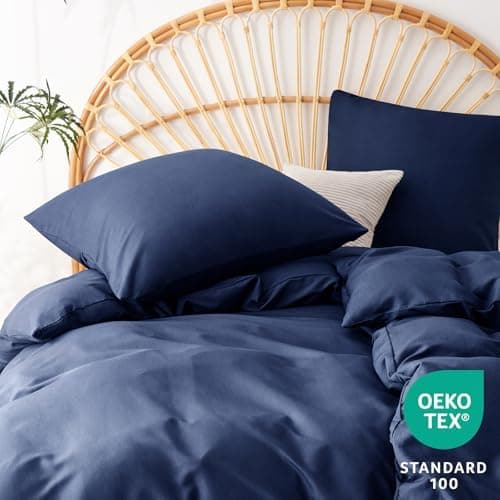 WAVVE Bettwäsche 135x200 – 4‑teiliges Mikrofaser‑Set Anthrazit (inkl. 2×80×80 cm Kissenbezüge) mit Reißverschluss, OEKO‑