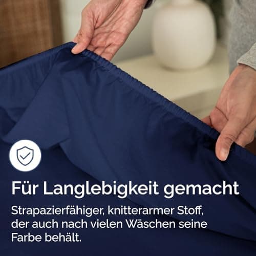 Spannbettlaken 180x200 cm – Extra tiefes Spannbetttuch bis 40 cm (16") – Weiche gebürstete Mikrofaser, knitterfrei & sch