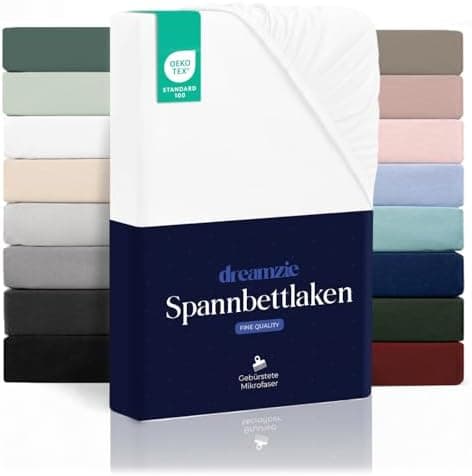 Dreamzie Spannbettlaken 120x200 cm – 100% Mikrofaser, Hoher Steg bis 35 cm