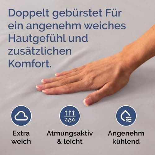 Spannbettlaken 180x200 cm – Extra tiefes Spannbetttuch bis 40 cm (16") – Weiche gebürstete Mikrofaser, knitterfrei & sch