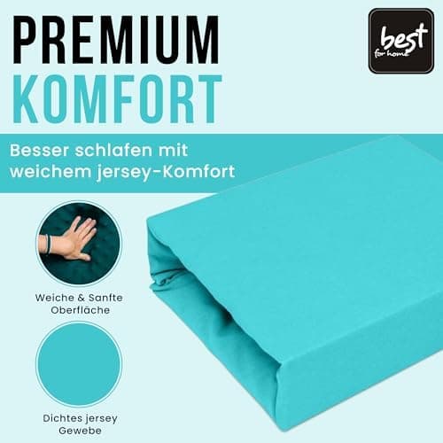 Elastisches Jersey-Spannbettlaken 90x180 cm – 100% Baumwolle, kuschelig warm
