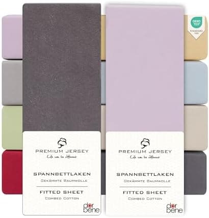 Spannbettlaken 90x200 – Jersey 100% gekämmte Baumwolle, passend für Matratzen bis 30 cm