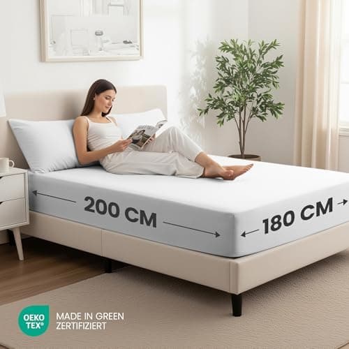 Utopia Bedding 2er-Set Spannbettlaken 140 x 200 cm – OEKO-TEX MADE IN GREEN zertifiziert – 35 cm Tiefe Tasche