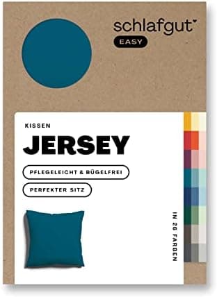 Schlafgut Easy Jersey Kissenbezug 40 x 40 cm – 100% Baumwolle, superweich & atmungsaktiv, Green Mid