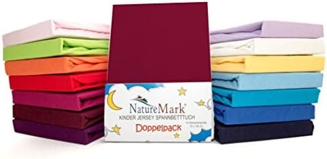 NatureMark Jersey-Spannbettlaken – 100% Baumwolle, 120 x 200 cm (Schoko Braun)
