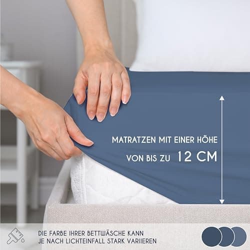 Dreamzie Spannbettlaken 90x190/200 cm – 100% Jersey‑Baumwolle, OEKO‑TEX STANDARD 100