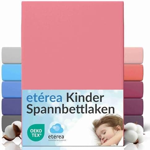 etérea Jersey-Spannbettlaken 80x200 cm Weiß – 100% Baumwolle, OEKO-TEX MADE IN GREEN & STANDARD 100