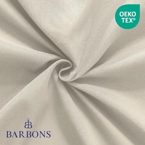 BARBONS Spannbettlaken 140x200 cm – 100% Baumwolle Jersey, für Boxspringbett & Matratzen bis 27 cm – Hellgrau