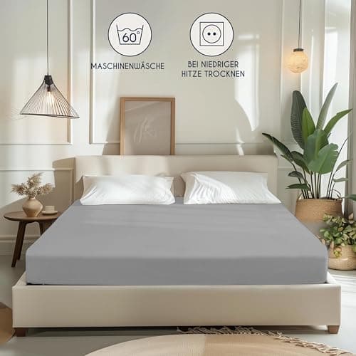 Dreamzie Spannbettlaken 90x190/200 cm – 100% Jersey‑Baumwolle, OEKO‑TEX STANDARD 100