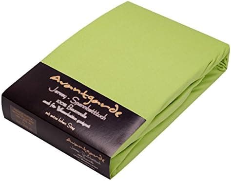 AVANTGARDE Spannbettlaken 180x200–200x220 cm, 40 cm Steg – 100% Jersey-Baumwolle 170 g/m², OEKO-TEX – passend für Boxspr