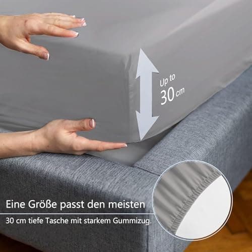 LuxClub Spannbettlaken 90–100x200 cm – 100% Jersey-Baumwolle | 30 cm Steghöhe | Weich & knitterfrei