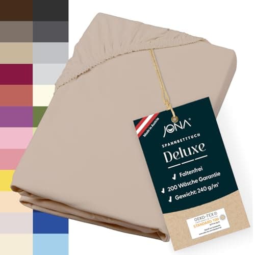 Spannbettlaken Deluxe Hotelqualität – 100% Baumwoll-Jersey, 240 g/m² – 180–200 x 200–220 cm