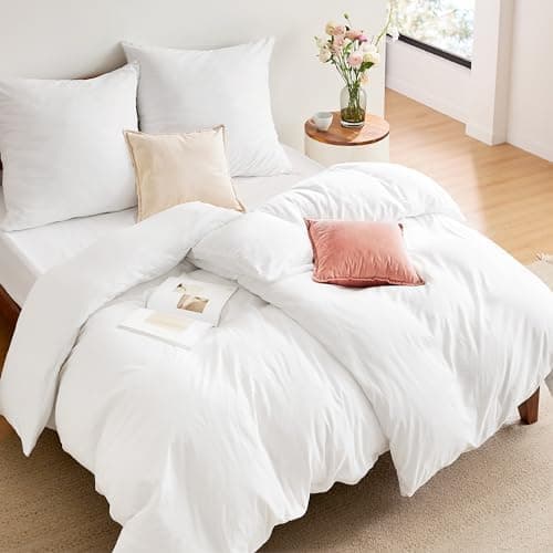 BEDSURE Bettwäsche 135x200 4‑teilig – Weiches Baumwoll‑Feeling Bettwäsche‑Set 135 x 200 cm, inkl. 2 Kissenbezüge 80x80,