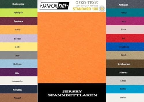 EXKLUSIV HEIMTEXTIL Jersey-Spannbettlaken 90–100 x 200 cm, bis 25 cm Matratzenhöhe – 100% Baumwolle, Öko‑Tex zertifizier