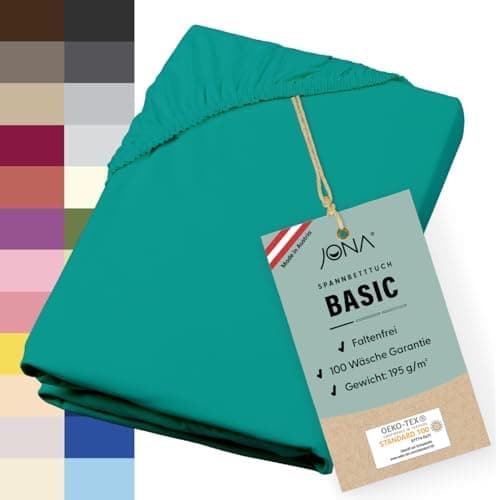 Spannbettlaken 180–200 × 200–220 cm – Baumwoll‑Jersey 190 g/m², faltenfrei