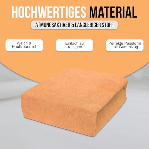 Elastisches Jersey-Spannbettlaken 90x180 cm – 100% Baumwolle, kuschelig warm