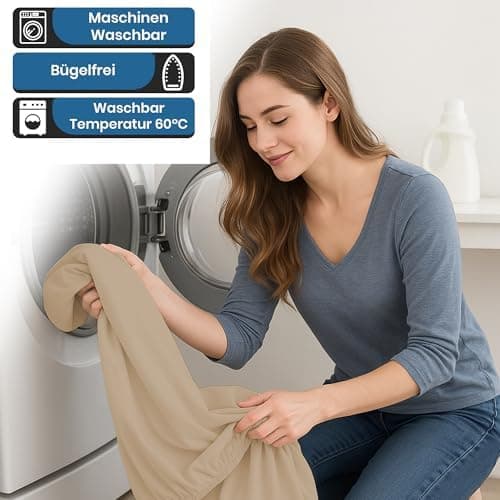 Spannbettlaken 90x200 cm – 100% Baumwoll‑Jersey, Tiefes Laken bis 25 cm – Weiß