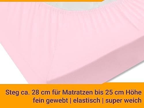 Jersey-Spannbetttuch – 100% Baumwolle, 180–200 x 200 cm