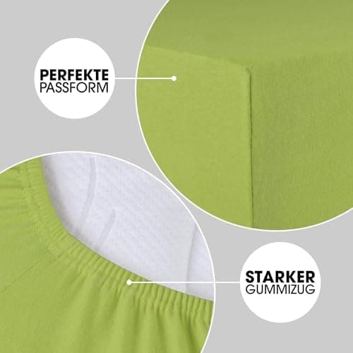 CelinaTex Jersey-Spannbettlaken 90x200–100x200 cm bis 26 cm Matratzenhöhe | 100% gekämmte Baumwolle | OEKO‑TEX STANDARD