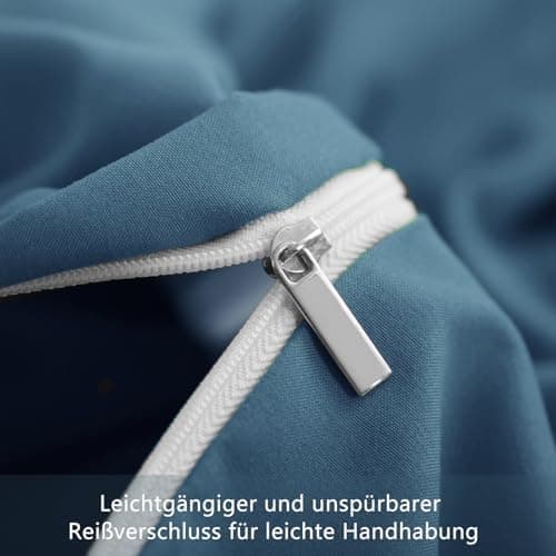 RUIKASI Bettwäsche-Set 4-teilig 135x200 Mikrofaser, 2x Bettbezug 135x200 + 2x Kissenbezug 80x80 cm, OEKO‑TEX, weich & bü
