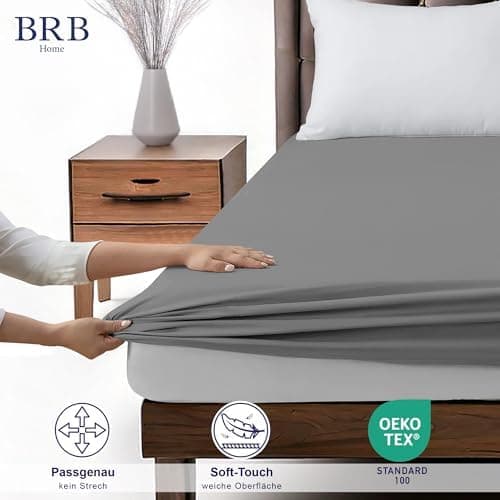 Spannbettlaken 90×200 cm – 100% Baumwolle (Oeko‑TEX) – für dicke Matratzen bis 27 cm