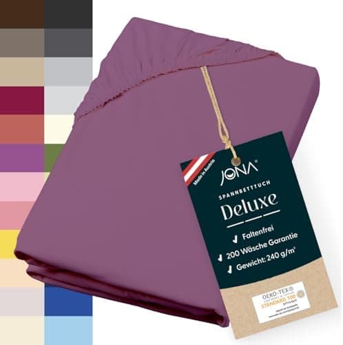 Spannbettlaken Deluxe Hotelqualität – 100% Baumwoll-Jersey, 240 g/m² – 180–200 x 200–220 cm