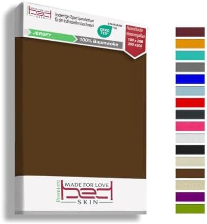120x200 cm Jersey-Spannbettlaken – 100% Baumwolle, Weiß