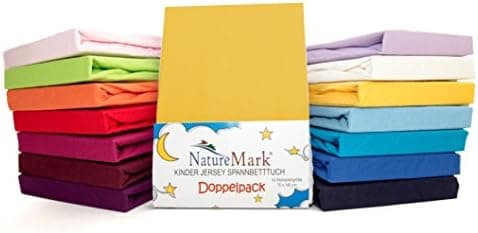 NatureMark Jersey-Spannbettlaken – 100% Baumwolle, 120 x 200 cm (Schoko Braun)