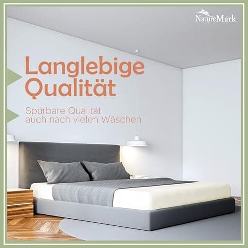 NatureMark Mikrofaser-Spannbettlaken 90x200–100x200 cm, türkis