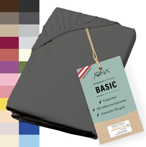 Spannbettlaken 180–200 × 200–220 cm – Baumwoll‑Jersey 190 g/m², faltenfrei