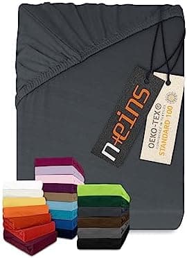 Jersey-Spannbetttuch – 100% Baumwolle, 180–200 x 200 cm