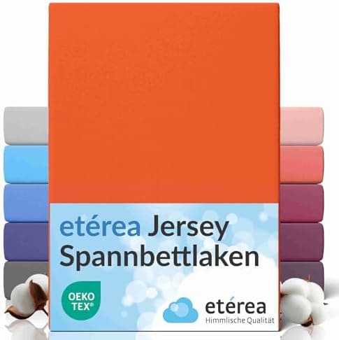etérea Jersey-Spannbettlaken 80x200 cm Weiß – 100% Baumwolle, OEKO-TEX MADE IN GREEN & STANDARD 100