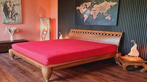AVANTGARDE Spannbettlaken 180x200–200x220 cm, 40 cm Steg – 100% Jersey-Baumwolle 170 g/m², OEKO-TEX – passend für Boxspr