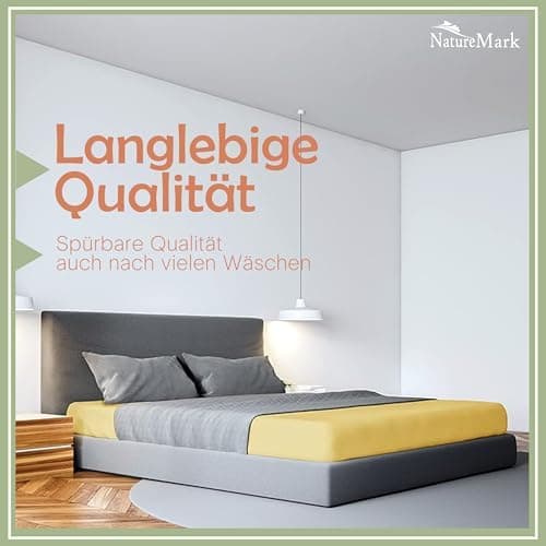 NatureMark Mikrofaser-Spannbettlaken 90x200–100x200 cm, türkis