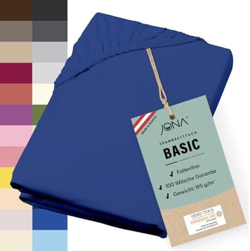 Spannbettlaken 180–200 × 200–220 cm – Baumwoll‑Jersey 190 g/m², faltenfrei