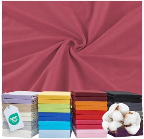 MALIKA® Spannbettlaken 120x200 cm – Jersey-Baumwolle Spannbetttuch, passend für Matratzen bis 28 cm