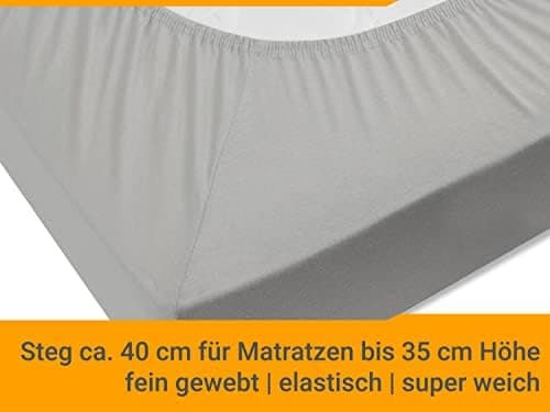 Jersey-Spannbetttuch – 100% Baumwolle, 180–200 x 200 cm