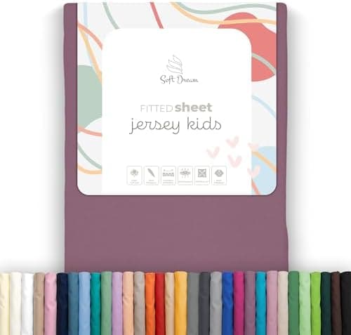 Soft Dream Spannbettlaken 90x200 cm Dunkelgrau – 100% gekämmte Baumwolle Jersey – für Kinder- & Juniorbett