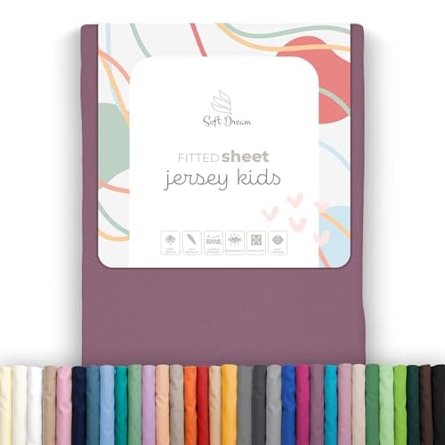 Soft Dream Spannbettlaken 90x200 cm Dunkelgrau – 100% gekämmte Baumwolle Jersey – für Kinder- & Juniorbett
